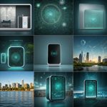 A collage of images showcasing the top energy-saving smart home gadgets unveiled at CES 2025.